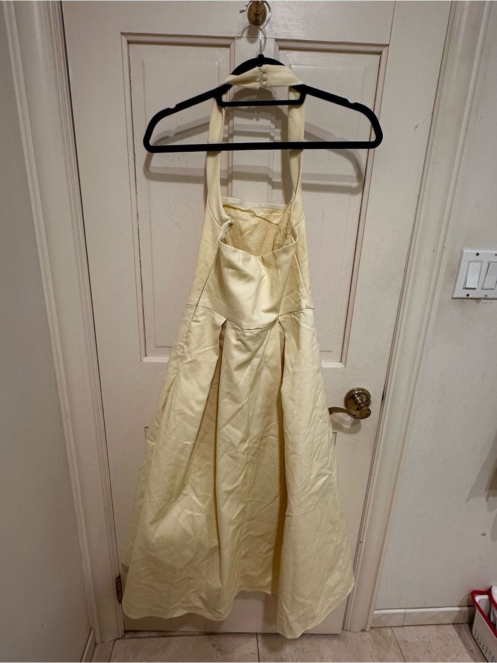 Meshki Juana Halter Midi Dress in Lemon - Picture 3 of 5